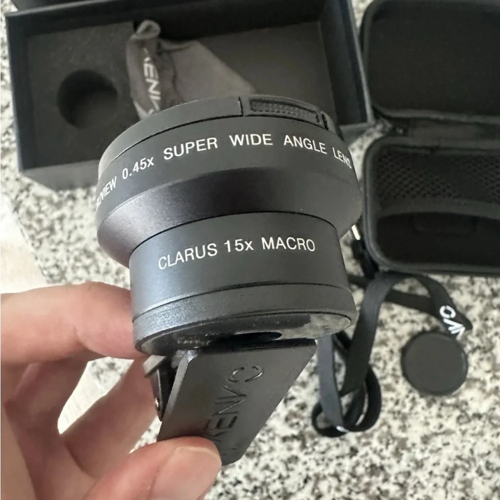 Black and Silver Camera Lens
